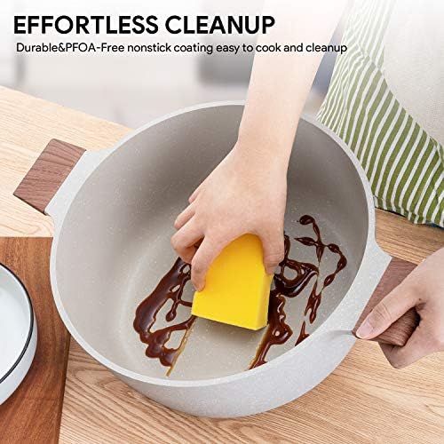 Nonstick Ceramic Casserole with Induction Base 6Qt