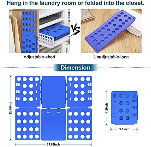T-Shirt Folder Clothes Folding Board Plastic Laundry Organizer Blue
