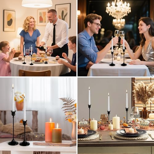 Tunyet 6PCS Metal Candlestick Holders