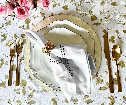 Black and White Cotton Napkins Set of 4