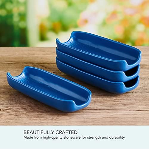 Pfaltzgraff Callie Stoneware Corn Plates Set Of 4 Blue