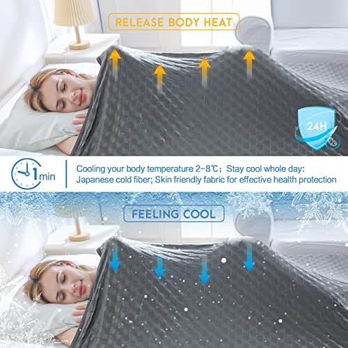 AmyHomie Cooling Blanket Queen Size 90x90 Double Sided