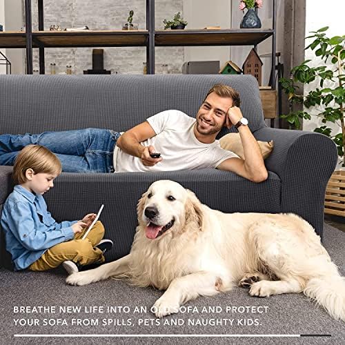 ZNSAYOTX Super Stretch Couch Cover Universal Fit for 3 Cushion Couch