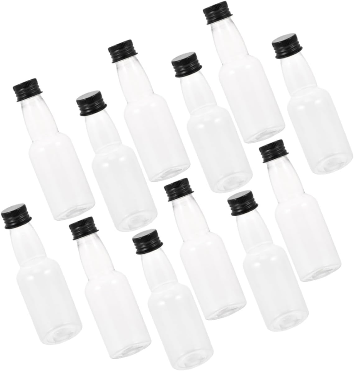 50pcs Clear Glass Shot Bottles with Caps for Home Brewing