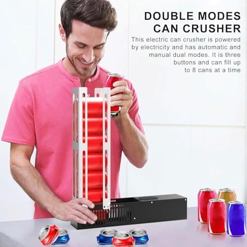Electric Can Crusher for 8oz-16oz Cans 8 Cans at Once