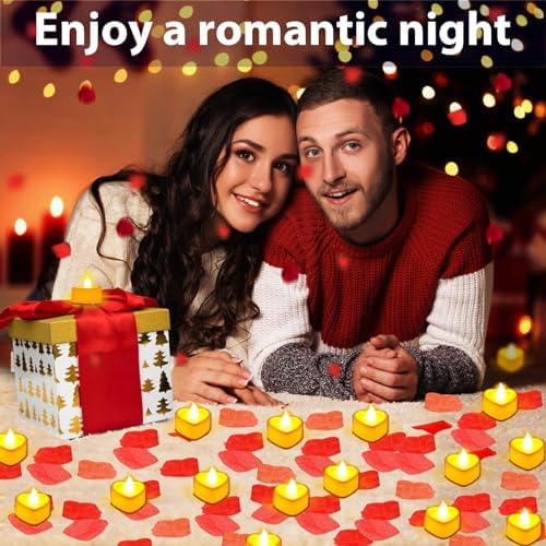 Flasoo Romantic Candle and Rose Petal Set