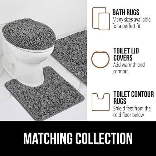 Gorilla Grip Bath Rug Mat 24x17 Grey