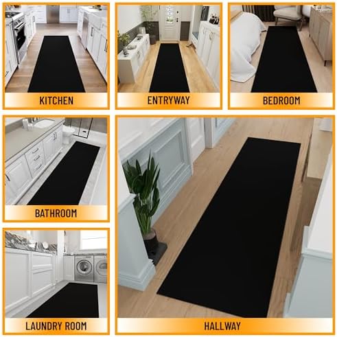 Ottomanson Hallway Runner Rug 27 x 910 Non Slip Solid Floor Carpet