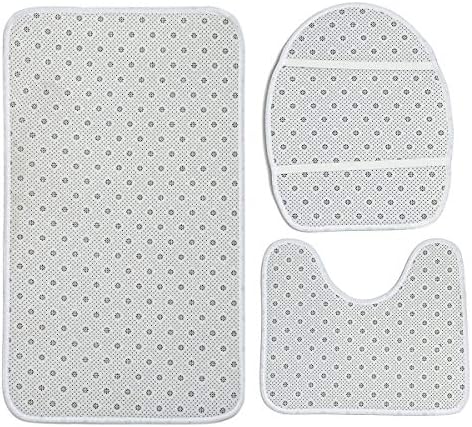 YESOF66 3 Piece Bathroom Rug Set with Non-Slip Design
