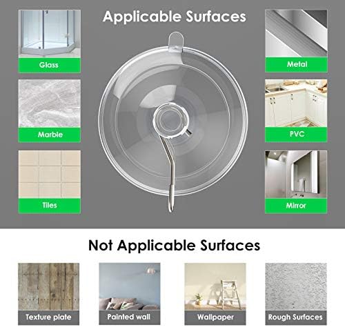 HangerSpace Suction Cup Hooks 12 Pack Clear PVC