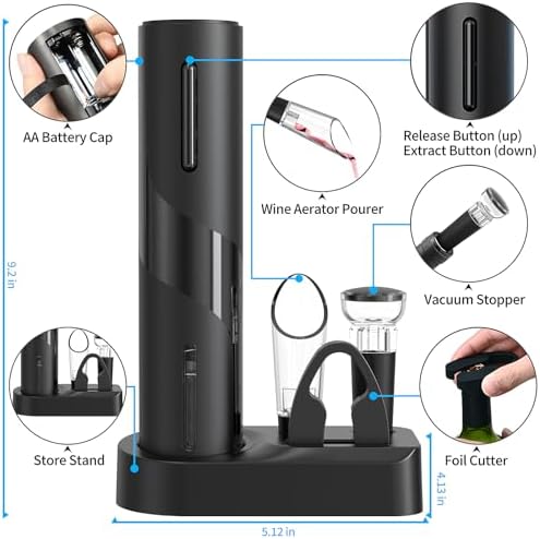 Foibong 4-in-1 Electric Wine Opener Set