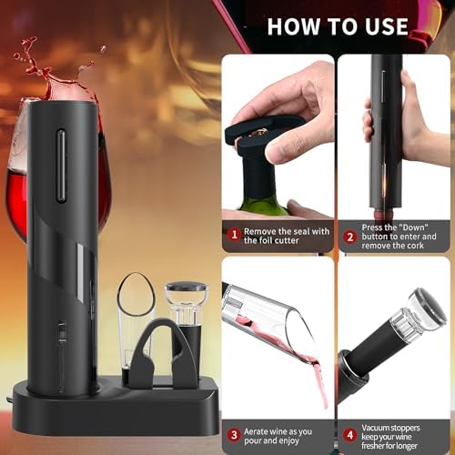 Foibong 4-in-1 Electric Wine Opener Set