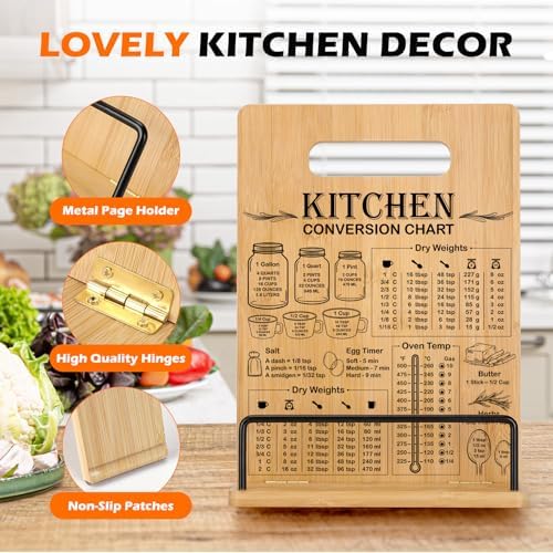 Bamboo Cookbook Stand for Kitchen Counter