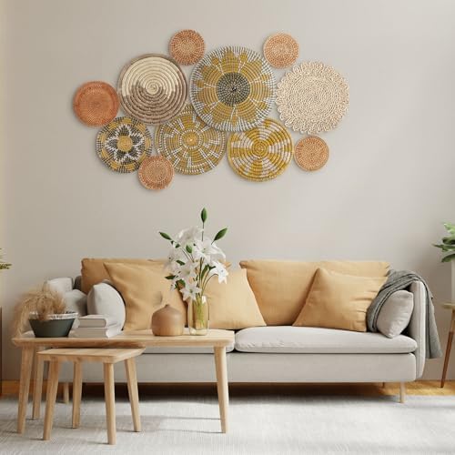 Tatuo 11 Pcs Boho Wall Basket Decor Set