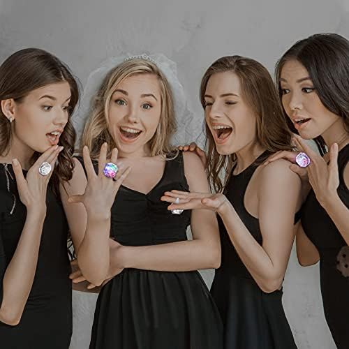 Hicarer 8 Piece LED Light Up Ring Set for Party Favors