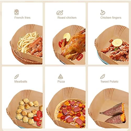 VESNIBA Disposable Non-Stick Air Fryer Paper Liner 10 Sheets 16x16cm