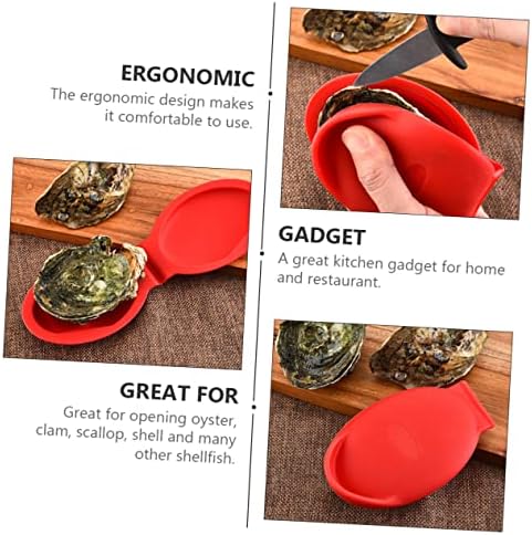 LIFKOME 2 Pcs Oyster Shucking Hand Clips with Silicone Clamps and Seafood Holders