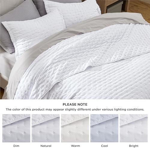 Bedsure King Quilt Set - Ultra Soft Comforter with 2 Pillow Shams