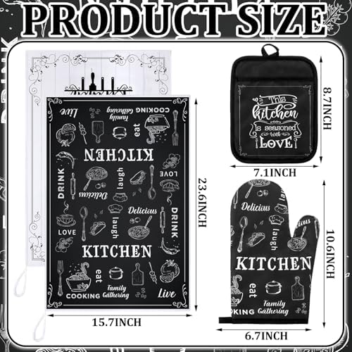 Leinuosen 6 Piece Farmhouse Kitchen Towel Set