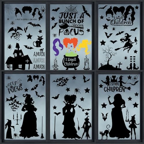Hocus Pocus Halloween Window Decals 91 Pcs Set