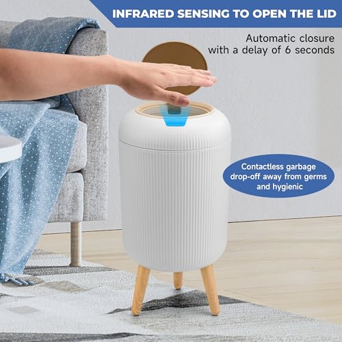 Pukomc Smart Sensor Wastebasket for Kitchen Bathroom Bedroom
