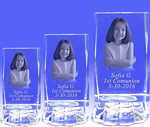 Personalized 12-Piece Photo Crystal Cube with LED Light