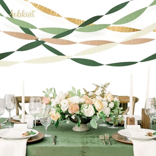 AOBKIAT Wedding Party Decorations 5 Rolls Streamers