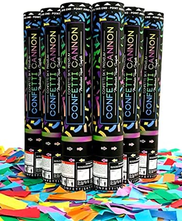 Confetti Sky 6 Pack 12 Inch Confetti Cannons