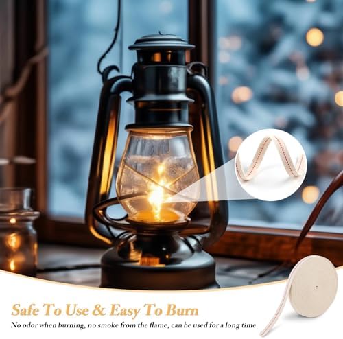 Ninsula 328 Feet Oil Lamp Wicks 12 Inch Wide Replacement Wicks