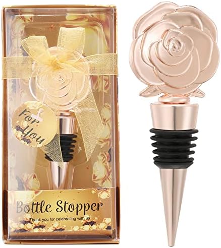 15 Pcs Rose Wine Stoppers Wedding Favors for Guests