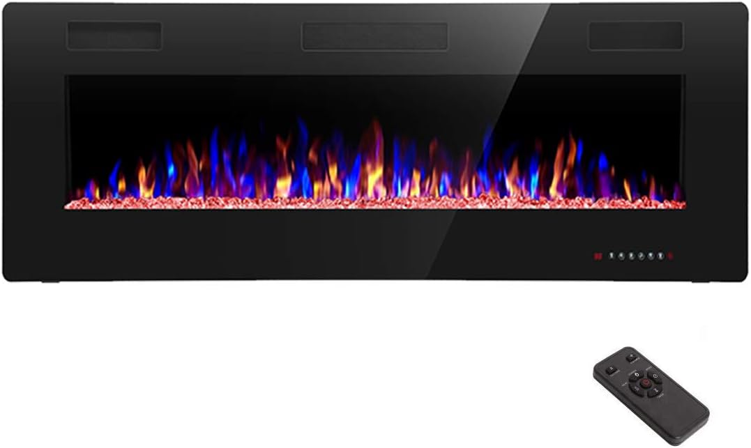 RWFLAME 50 Inch Electric Fireplace with Touch Screen and Remote Control
