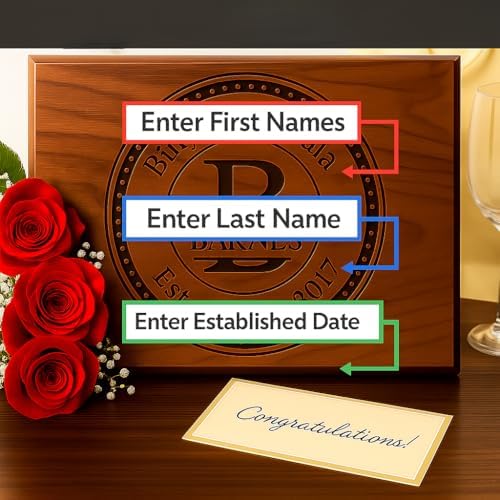 Custom Engraved Cutting Board for Couples Wedding Gift