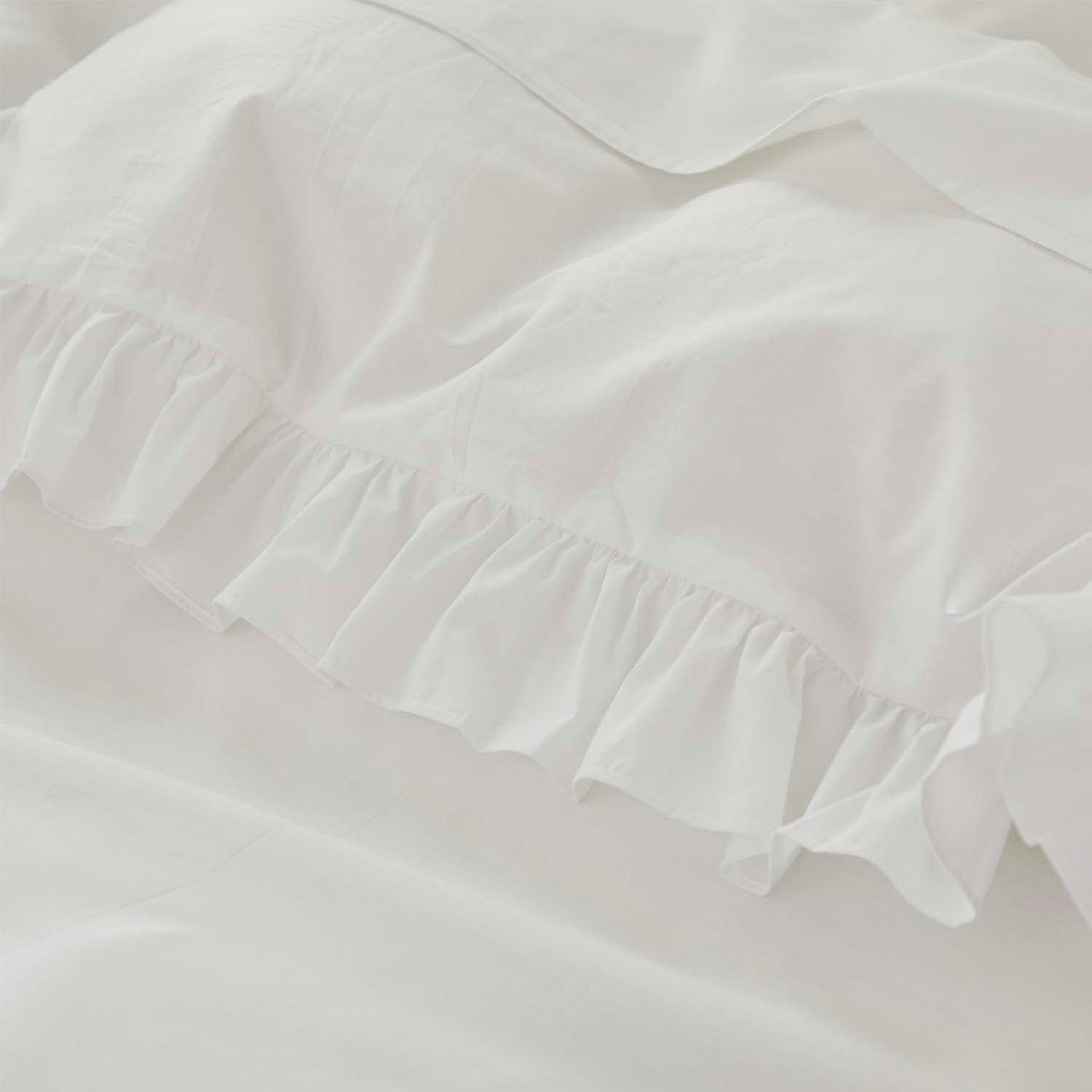 Brandream Kids Duvet Cover Set Twin White 2pcs