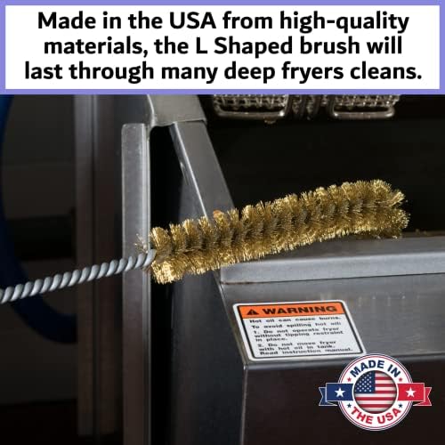 L-Shaped Deep Fryer Cleaning Brush 750F Heat Resistant