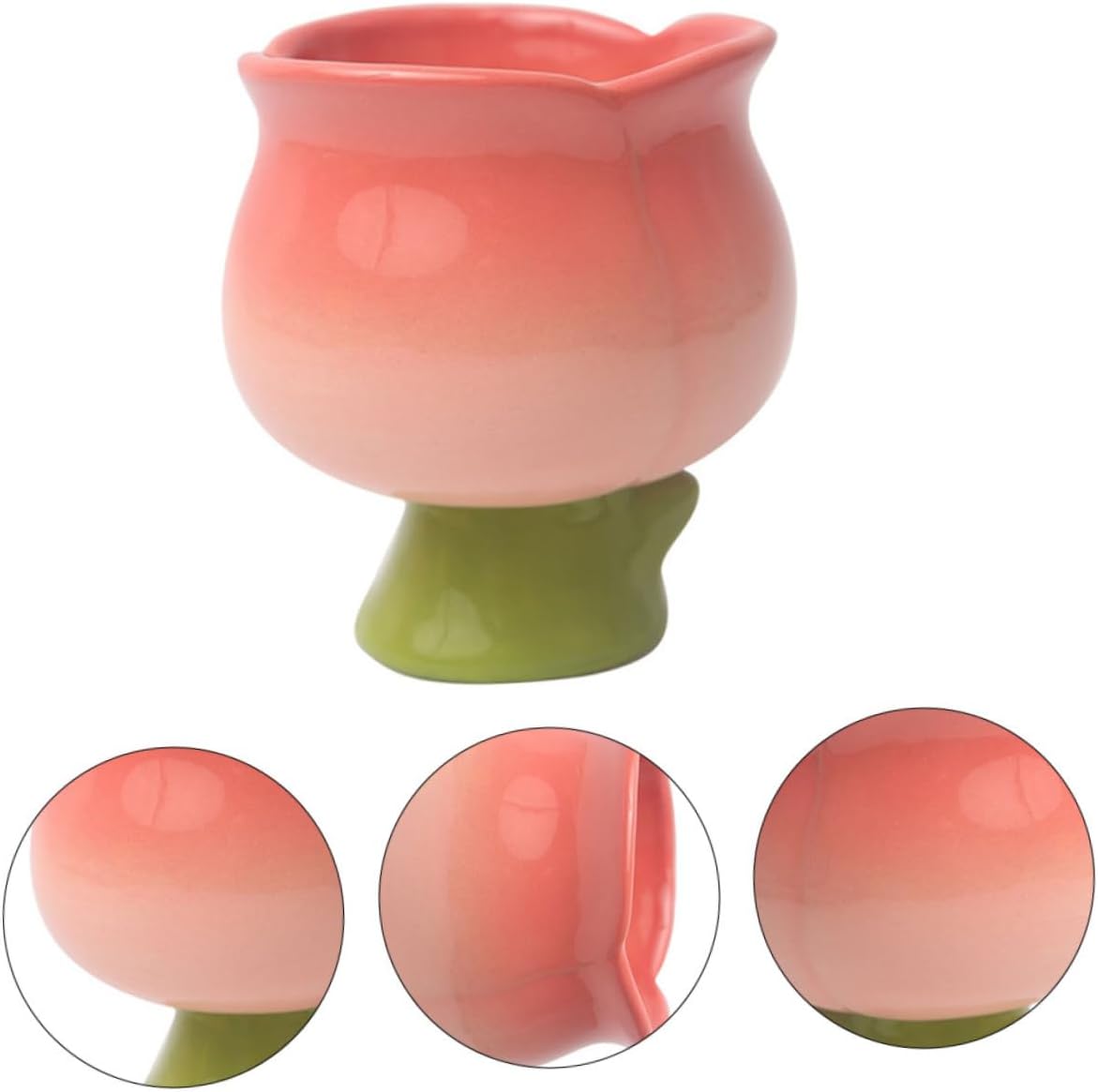 Showeroro Ceramic Dessert Cup with Footed Design