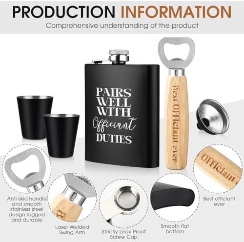 SiliFine Officiant Gift Set for Wedding Day