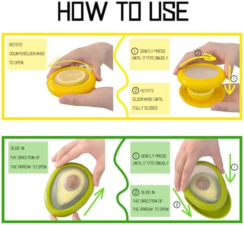 AEKTBY 4-Pack Reusable Avocado Onion Saver