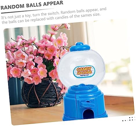 Mini Gumball Machine Candy Dispenser 2-Piece Set for Kids