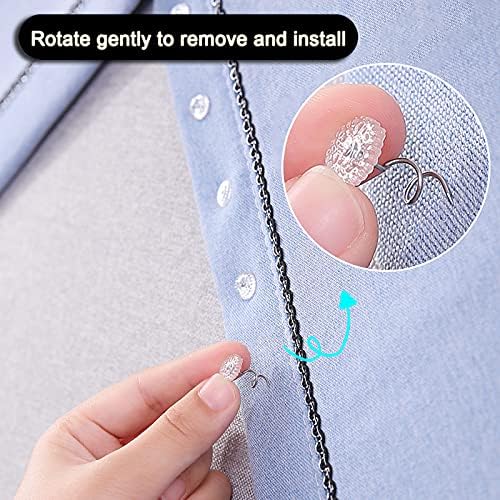 Lesnow 50PCS Clear Head Twist Pins for Bed Skirts and Slipcovers