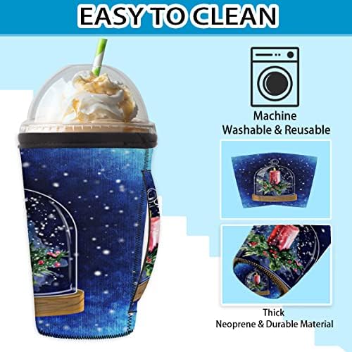 Reusable Iced Coffee Cup Sleeve With Handle Neoprene Insulator