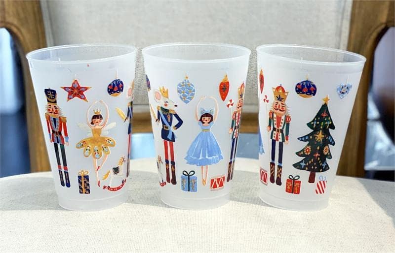 Marye-Kelley Christmas Nutcracker Shatterproof Cups Set of 6