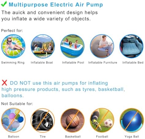 Newpol Electric Air Pump for Inflatable Beds and Pools