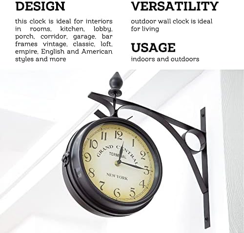 BELMAKS Vintage Double Sided Wall Clock