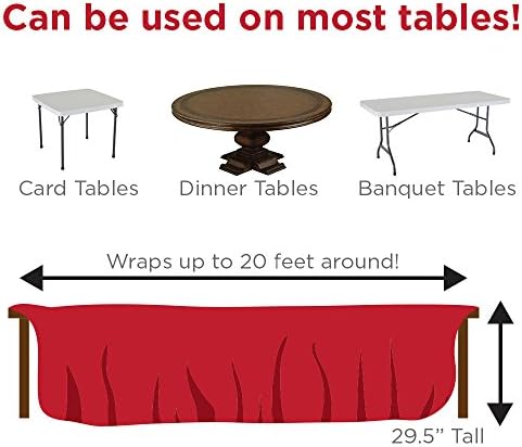 Pudgy Pedros 14 Reusable Plastic Table Skirt Pink