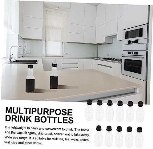 50pcs Clear Glass Shot Bottles with Caps for Home Brewing