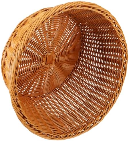 Amosfun Round Bread Basket Fruit Basket Storage Basket 12x12x75 Inch