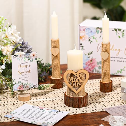 Rustic Unity Candles Set for Wedding Ceremony