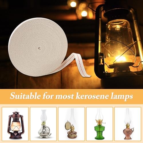 Ninsula 328 Feet Oil Lamp Wicks 12 Inch Wide Replacement Wicks