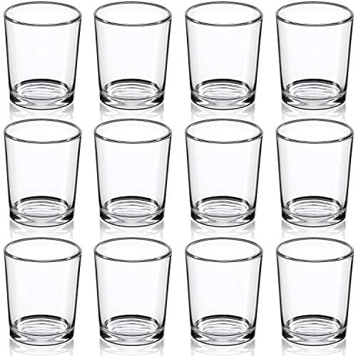 DARJEN Votive Candle Holders Set of 12 - Clear Glass Tea Light Holders