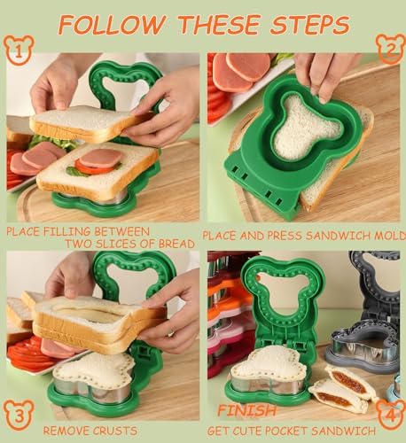 Sandwich Cutter and Sealer for Kids and Adults Orange